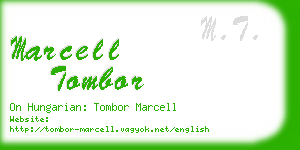 marcell tombor business card